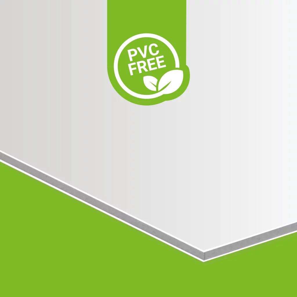 Printed display board panel with smooth white surface for exhibition and retail use