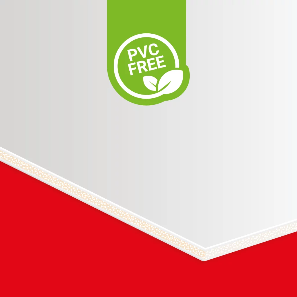 Printed Kapa foam centred board with smooth white surface for lightweight indoor signage and displays