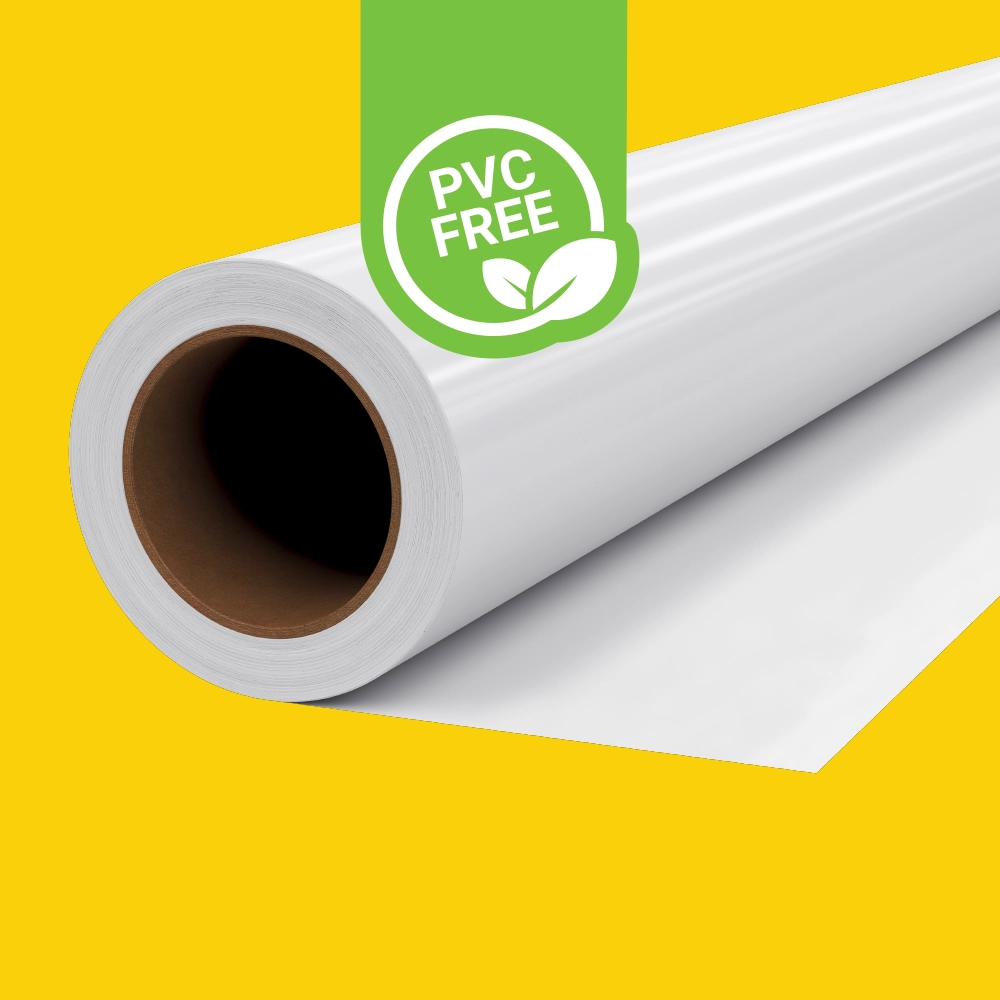 Waterproof paper print for outdoor signage, menus, and displays