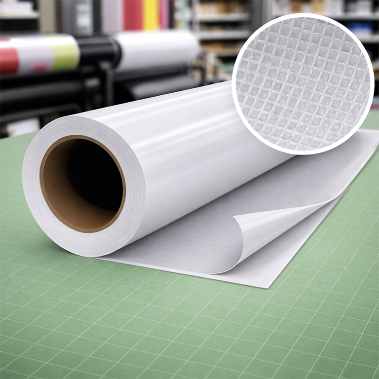 Grey Back Air Release Vinyl- 118 | Grey back air release vinyl printing for bubble-free signage, wall graphics, and display applications
